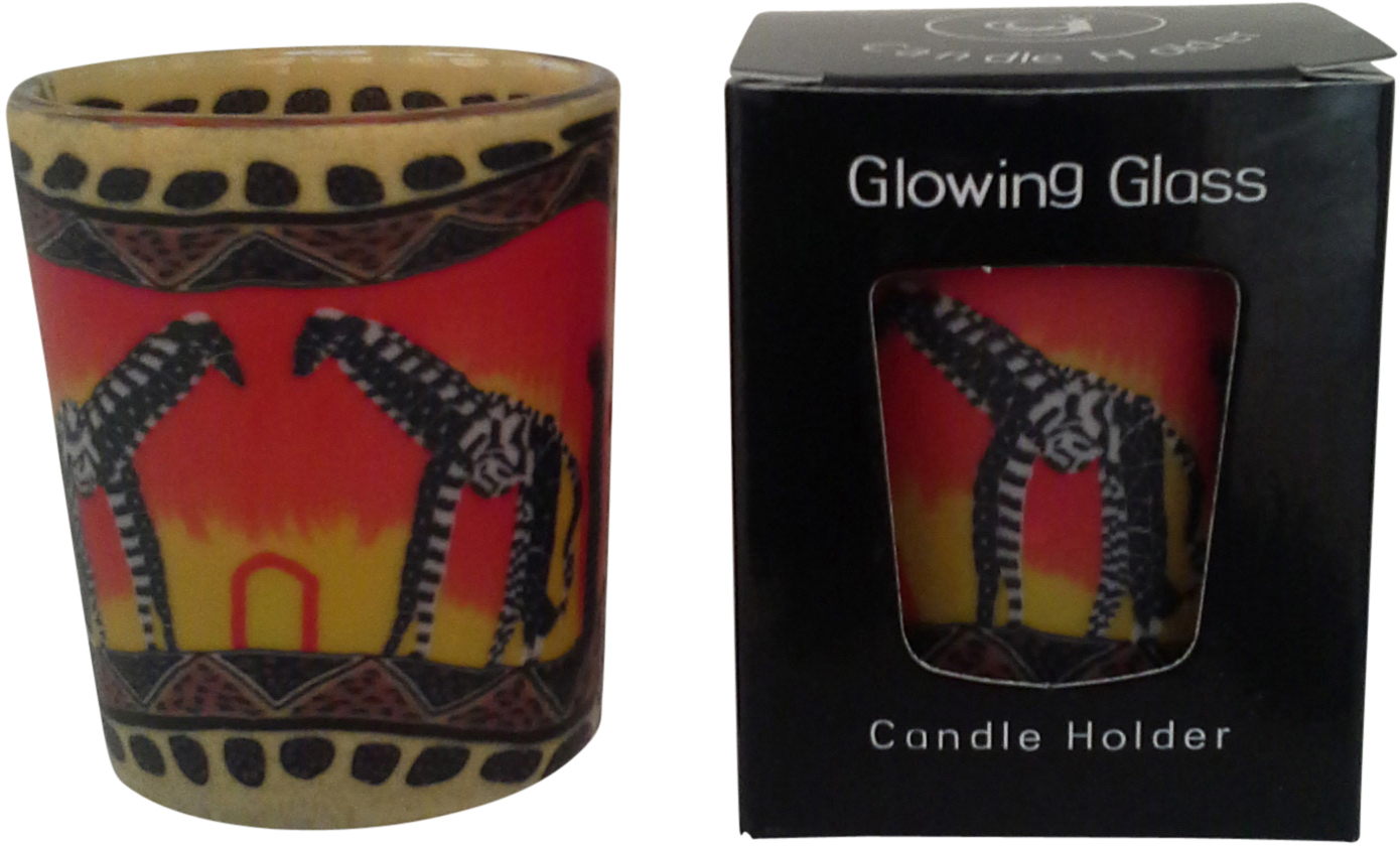 Image 1 for Tealight Holder Glass  Votive Giffiee Sunset Gift Boxed