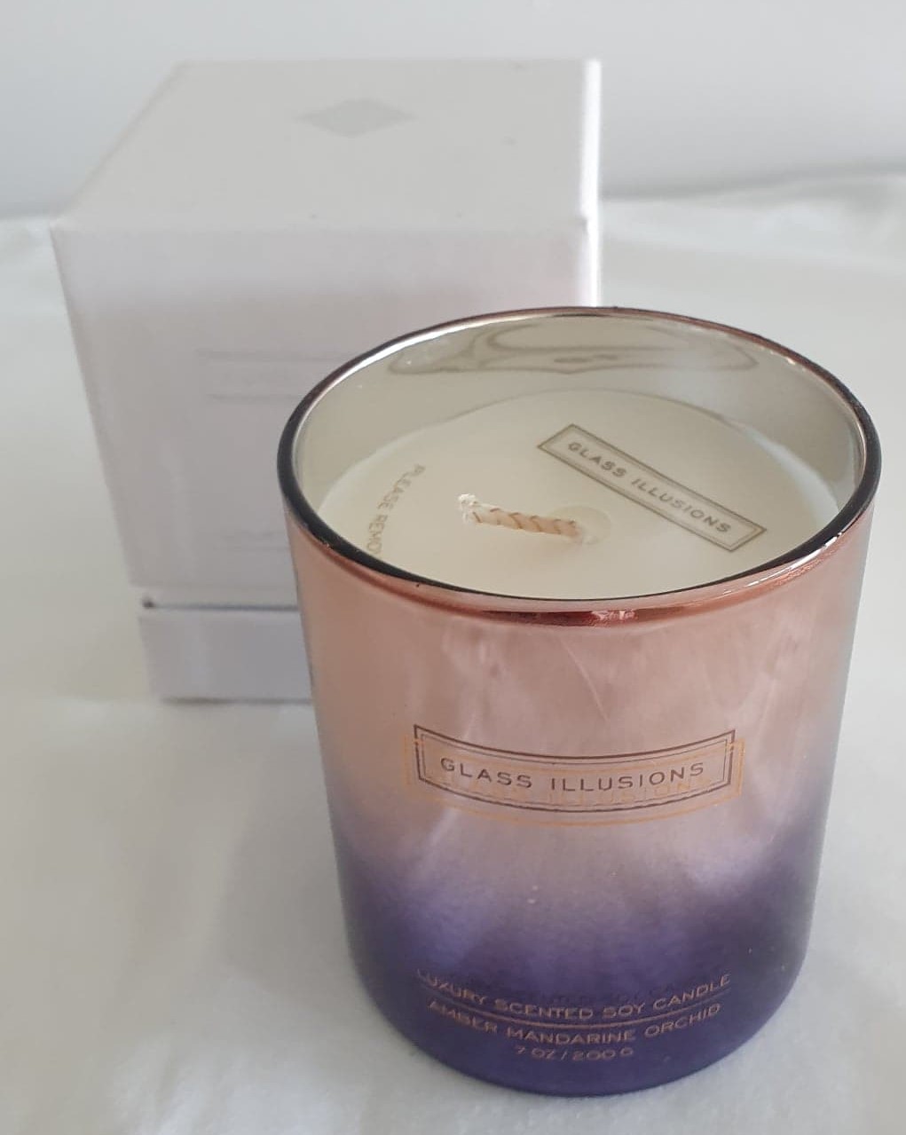 Image 1 for CL8004RBR Med Tumbler 7oz Rose Gold Blk Soy Wax Amber Mandarine Orchid Gift Box