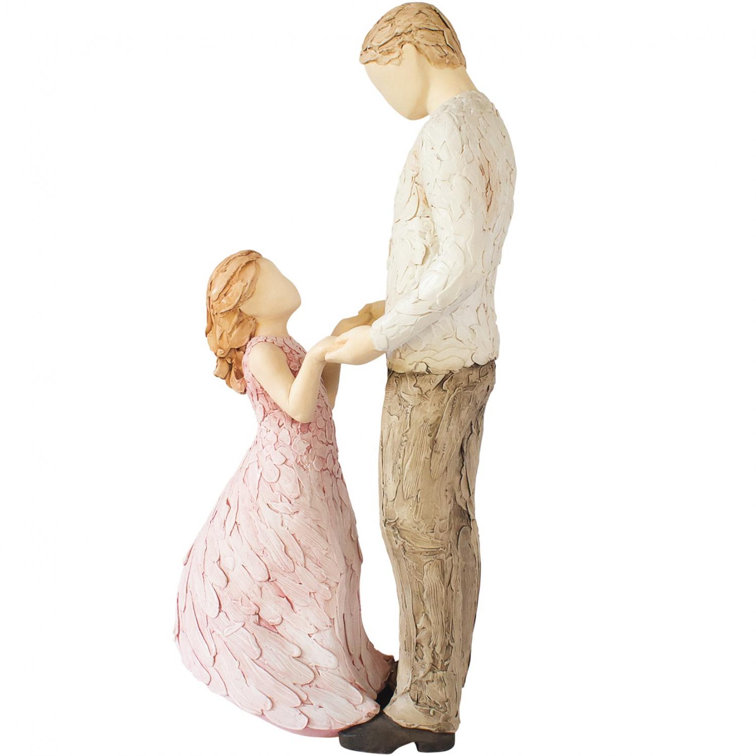 Thumbnail for 9610MTW More Than Words  Angel of Mine Gift Boxed 27cmH figures of father and daughter,  reveal the special relationships that both daughters and sons have with their dads.