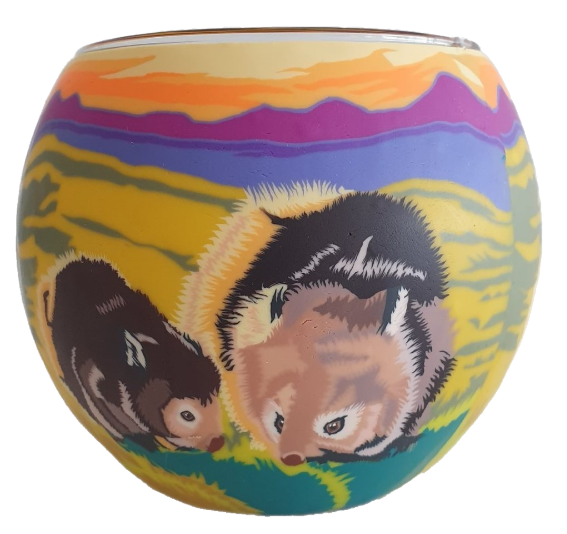 Thumbnail for A2941 Glowing Glass Candle Wombat
