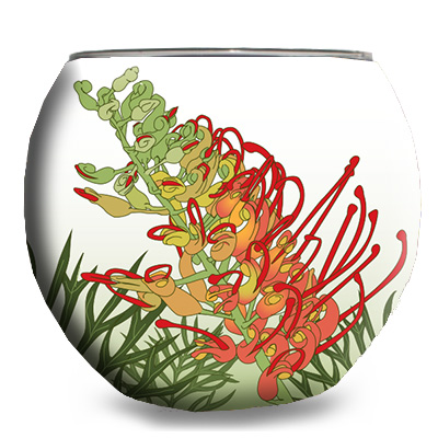 Image 1 for AD2420 Demo Glass with hole Grevillea Flower