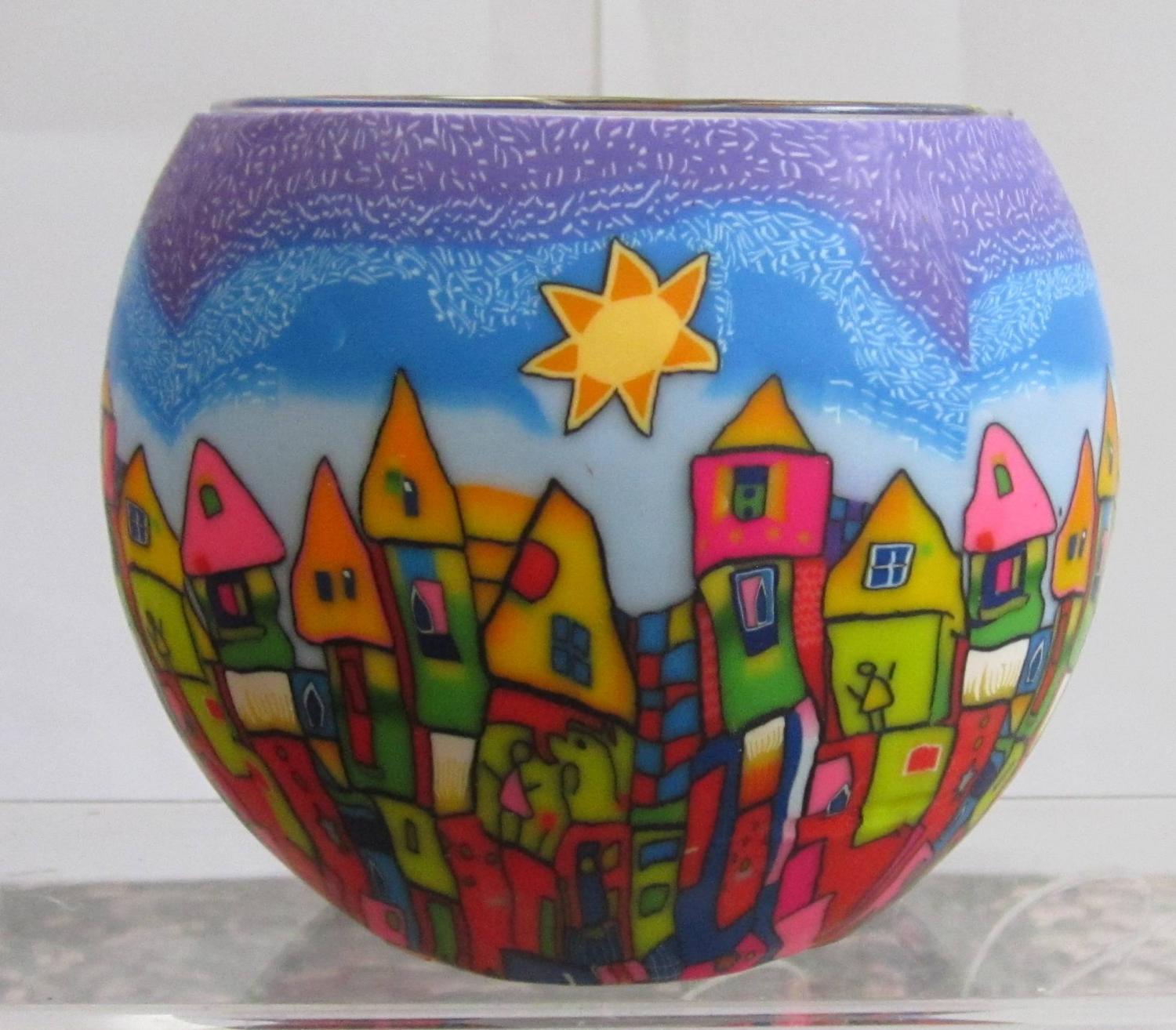 Thumbnail for GC2510 Glowing Glass Blue Town 15cm