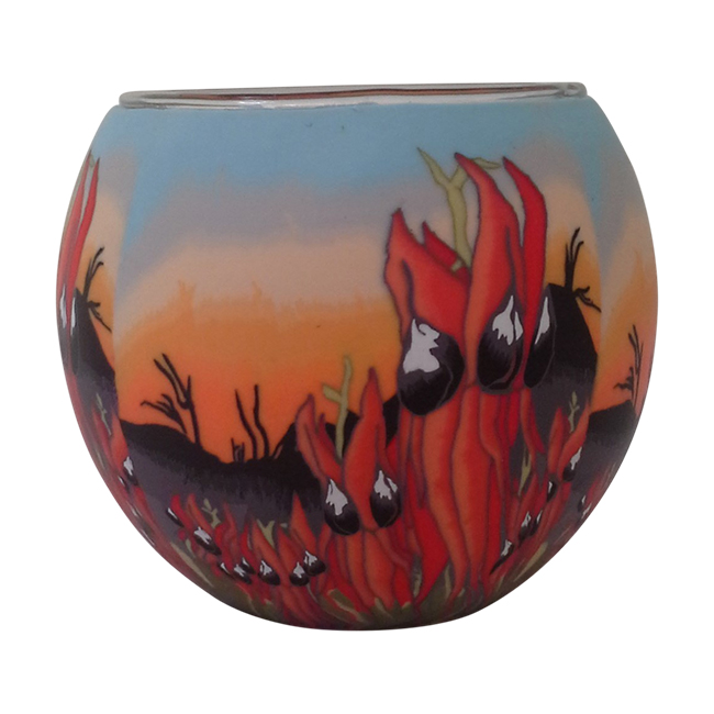 Image 1 for AD2903 Demo Glass with Hole Desert Pea