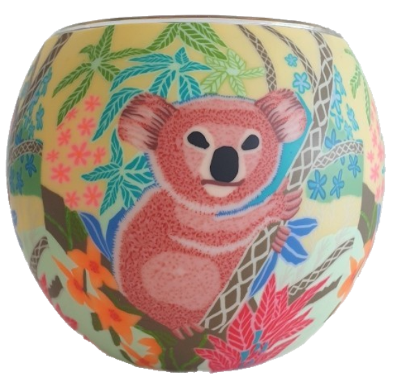 Thumbnail for A2019 03 Glowing Glass Candle Holder Koala Flowers