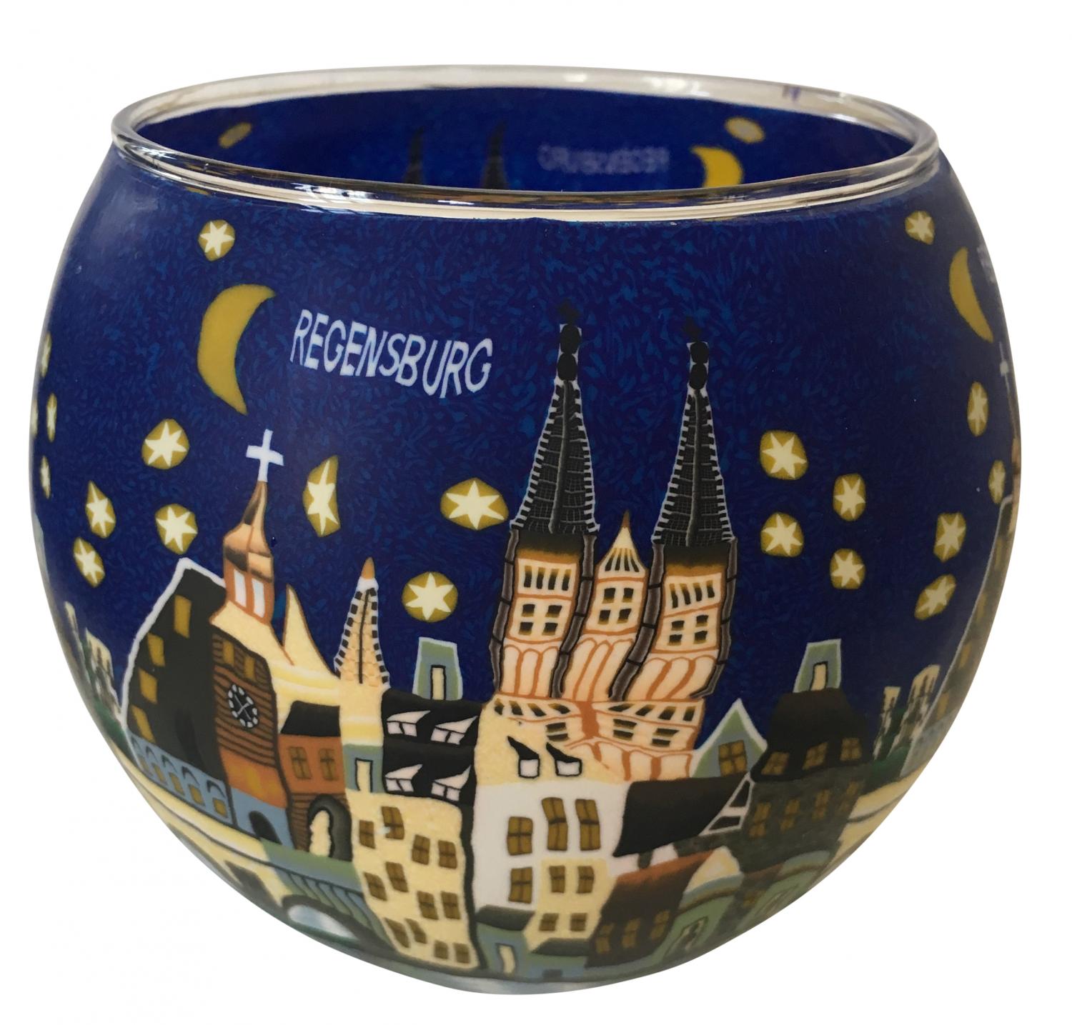 Thumbnail for A2623 Glowing Glass Candle  European Travels