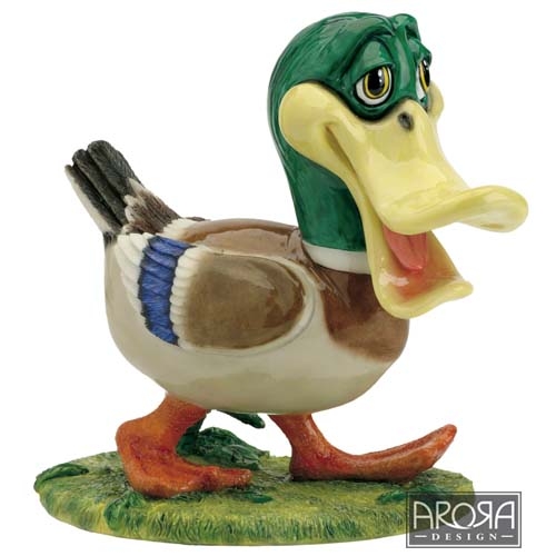 Image 1 for  Duck Figurine Collectable Little Paws Fuzzy Duck 15cmH Desgined and Created in the UK