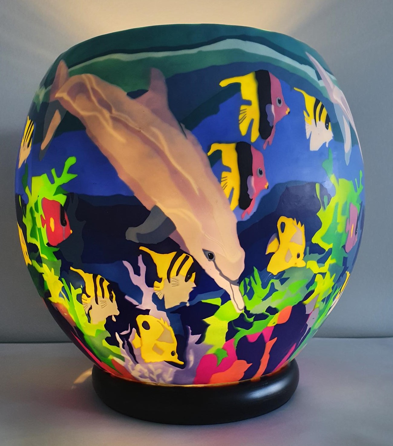 Thumbnail for 2022 04 Lamp Lge and Bulb Tropical Reef & Dolphin