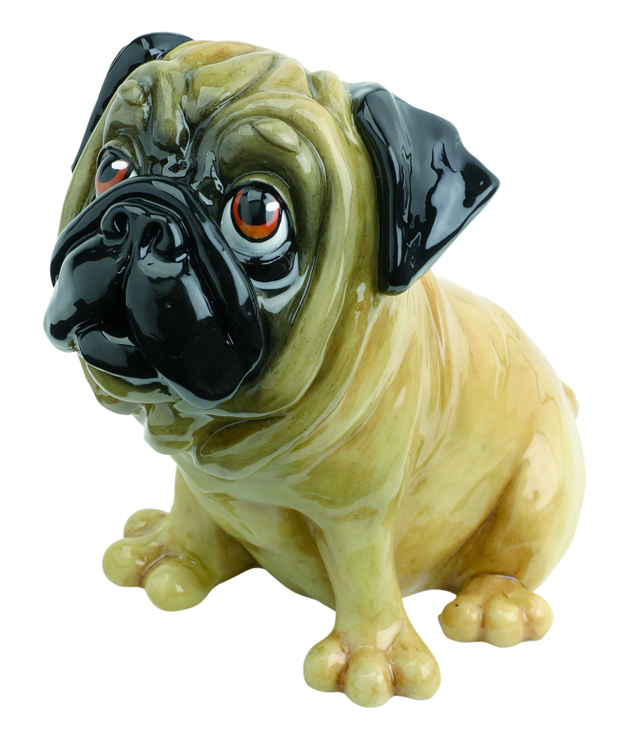 Image 1 for  Pug Tan Dog Figurine Collectable Little Paws Price 13H our beloved furry friends. Gift Boxed Designed and Created in the UK