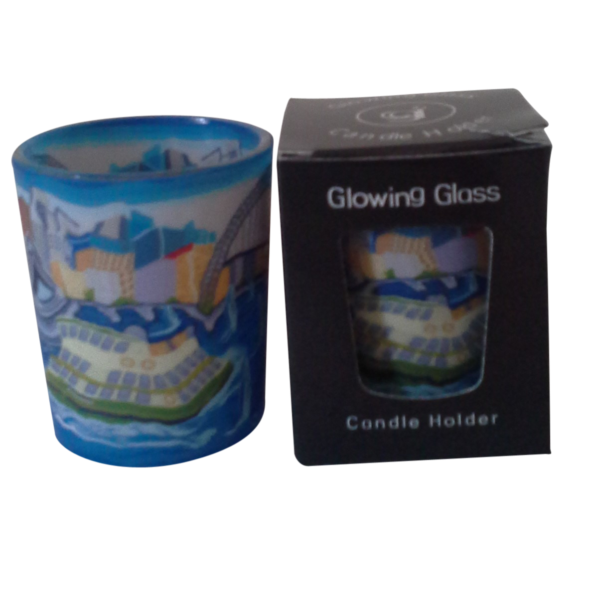 Thumbnail for Tealight Holder  Glass Votive Sydney Harbour Gift Boxed