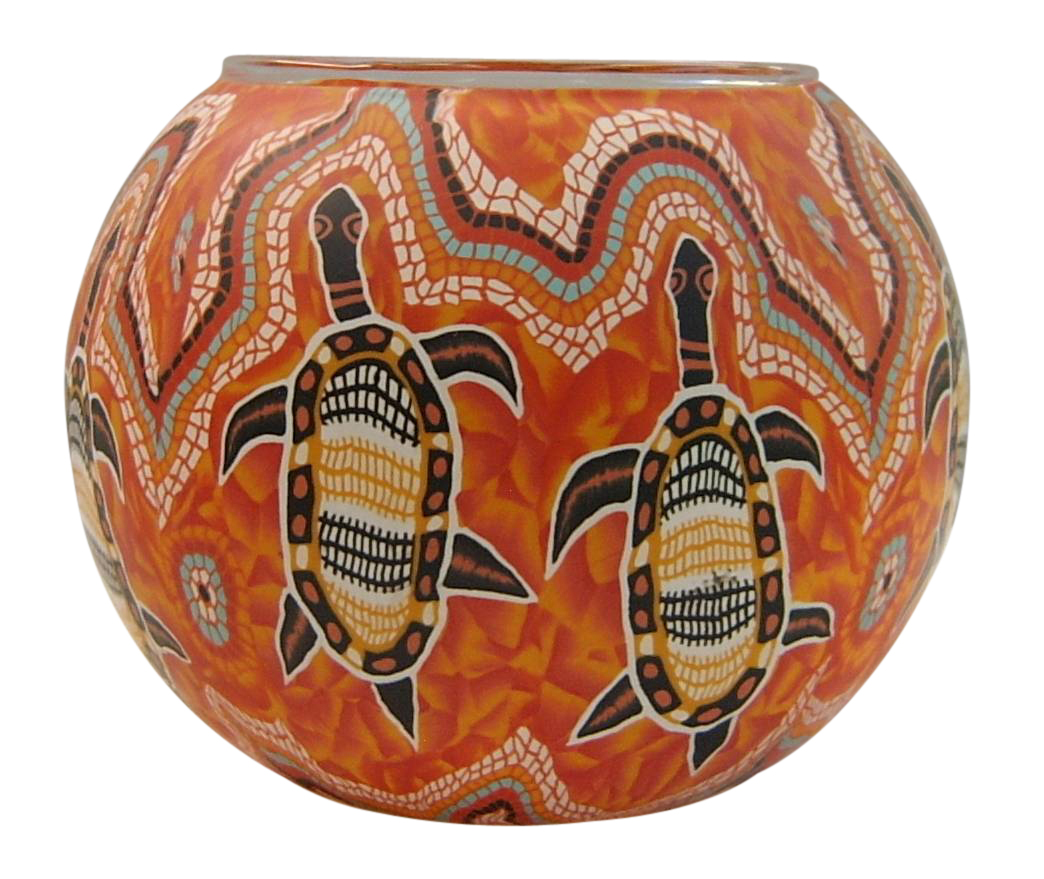 Thumbnail for GC2419 Glowing Glass Twin Turtles 15cm