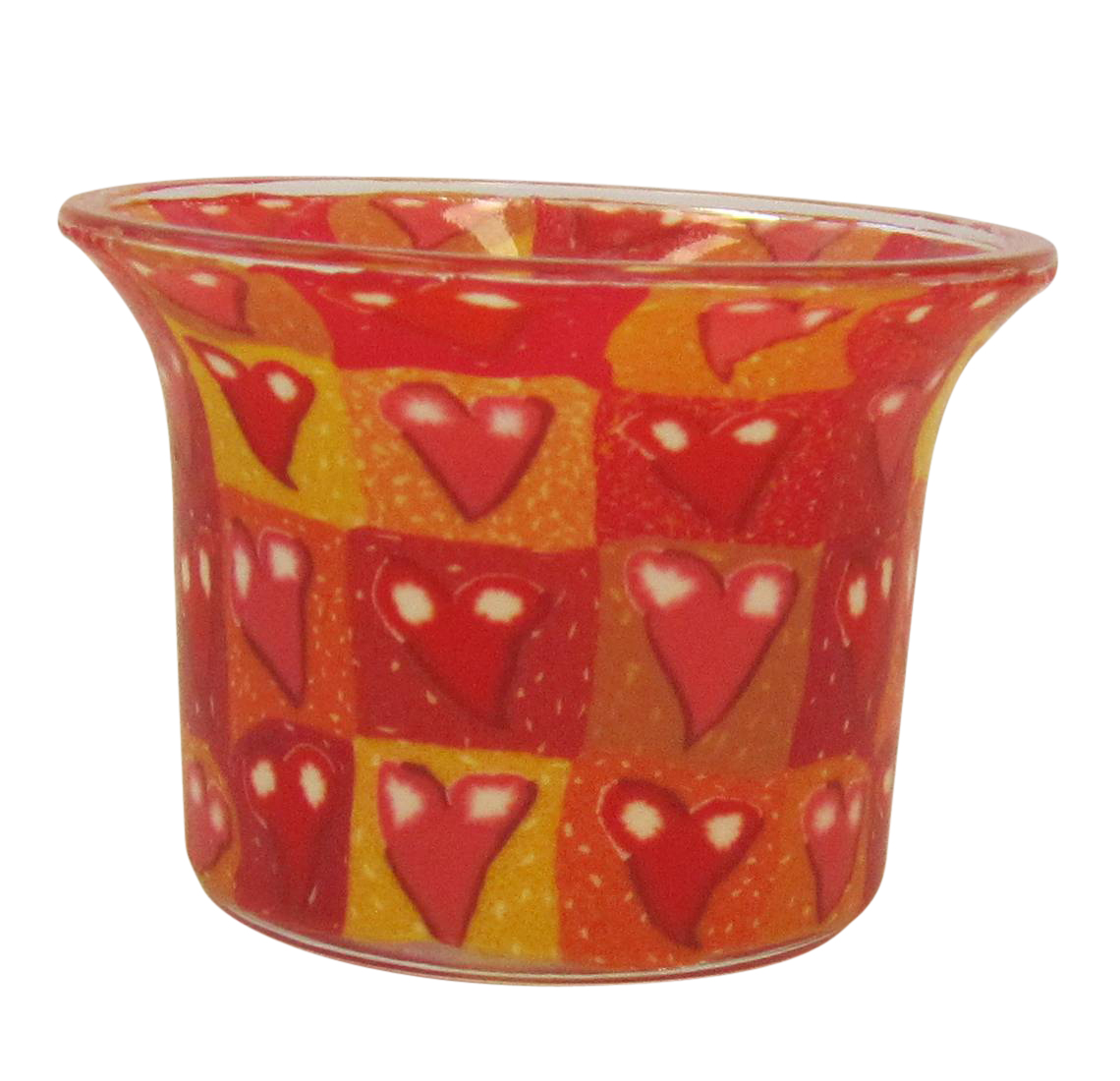 Image 1 for Tealight Holder Glass Votive Hearts