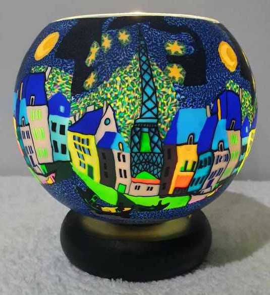 Thumbnail for GCL2710 Glass Lamp 15cm Paris at Night