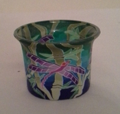 Image 1 for  Tealight Holder Glass Votive   Dragonfly Boxed